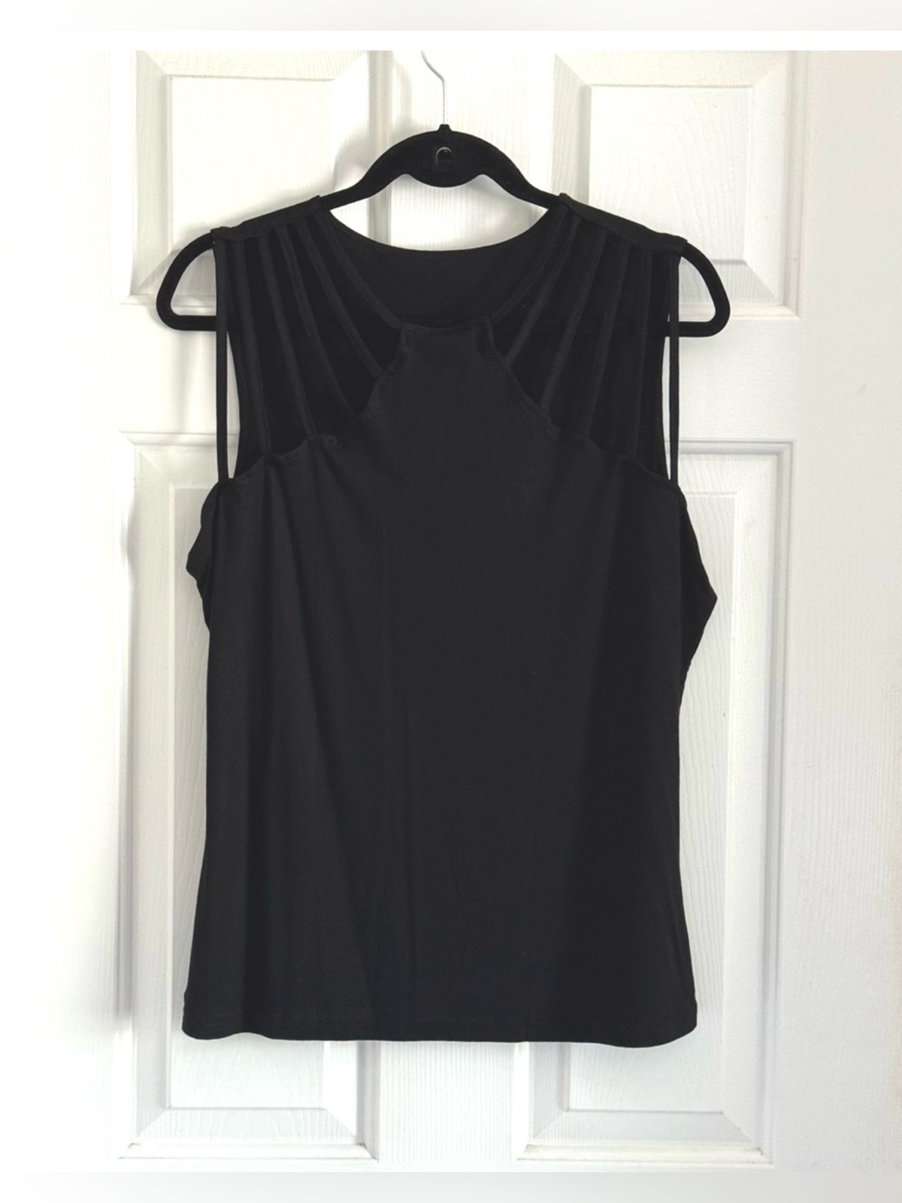 Black Strappy Sleeveless Tank Top
